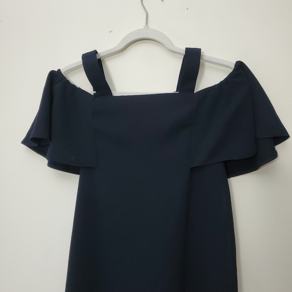 Topshop‎ Shift Dress With Adjustable Straps Size 2 Black - Picture 3 of 5